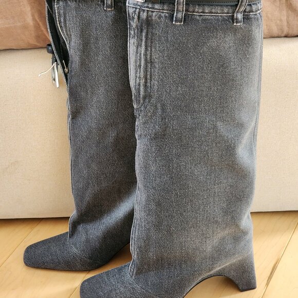 Coperni Dark Grey Denim Bridge Boots Sz 40 - Picture 2 of 11
